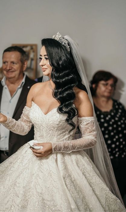rochie de mireasă cu corset adjustabil S-M