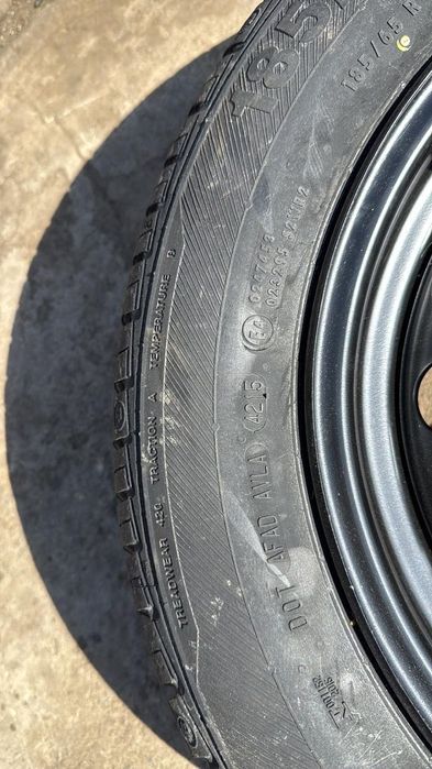 set 4 jante anvelope + jante dacia logan rezerve 185/65/r15