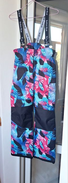 Полукомбинезон зимний для девочки р.140, штаны зимние для девочки