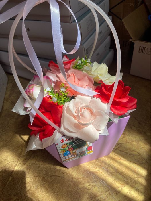 Букеты. Мыльные розы. Сабын гулдер.