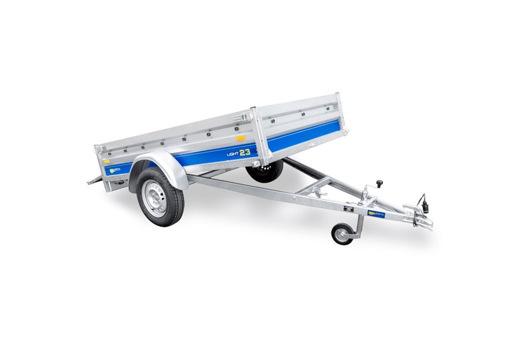 Remorcă nouă Vesta basculabilă , 250x135 cm, 750kg , monoax/dublu ax