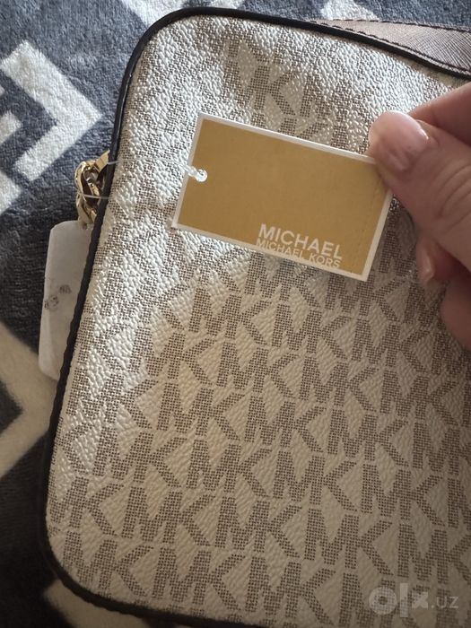 Оригинальная сумка Michael Kors Jet Set Large Crossbody (Vanilla/Acorn