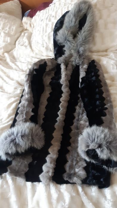 Норковая шуба из кусочков