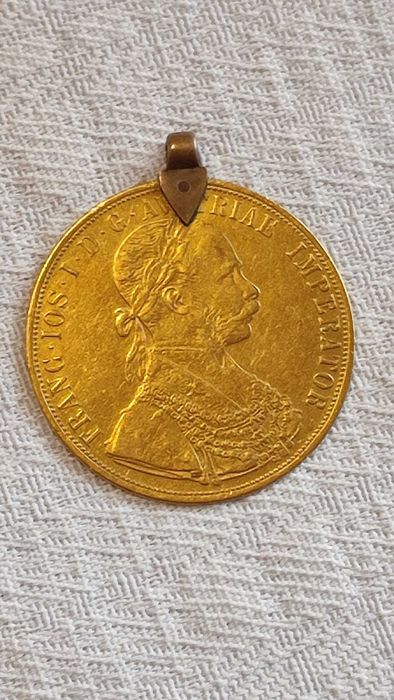 Златна австрийска монета 4 дуката Франц Йосиф 1891