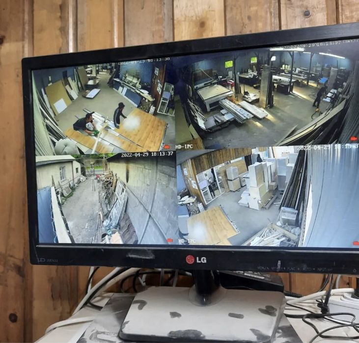 Установка камера видеонаблюдения