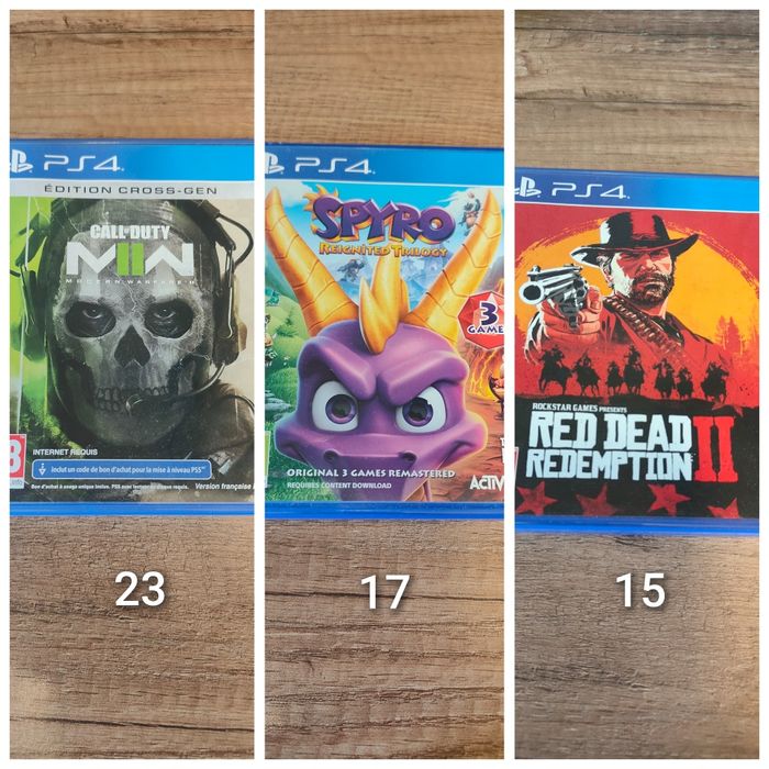 Call of duty, Spyro,Red dead redemption 2 Playstation 4