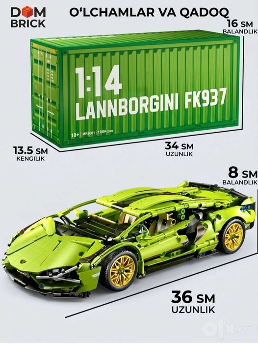 Konstruktor avtomobillar to'plami DOM BRICKS sport karlar