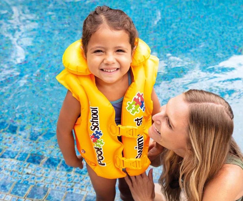 Детска надуваема жилетка Deluxe Pool School INTEX 58660