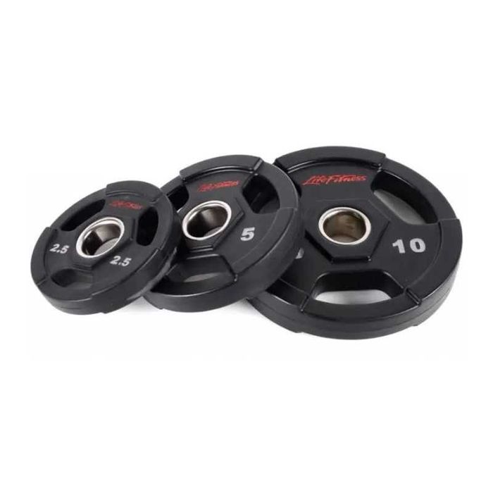 ПРОМО! Сет Уретанови Тежести Life Fitness 2.5 кг - 25 кг Дискове 155кг