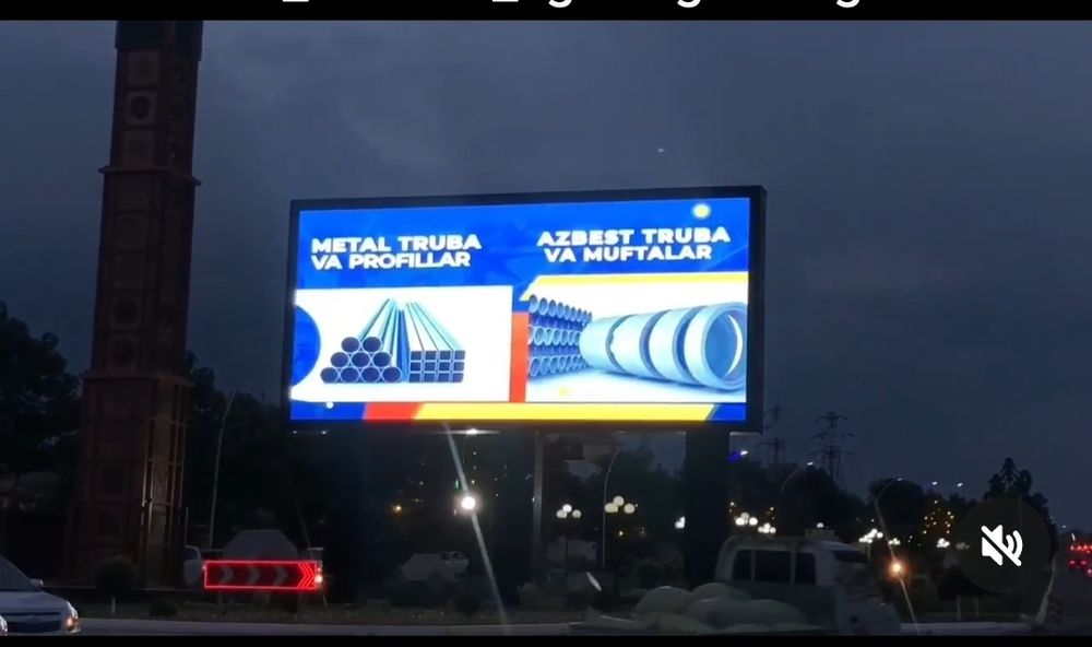 VODIY BO'YLAB REKLAMA //билборд, лед экранларда реклама