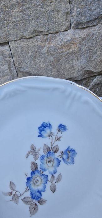 Синя роза десертни чинийки 5 бр