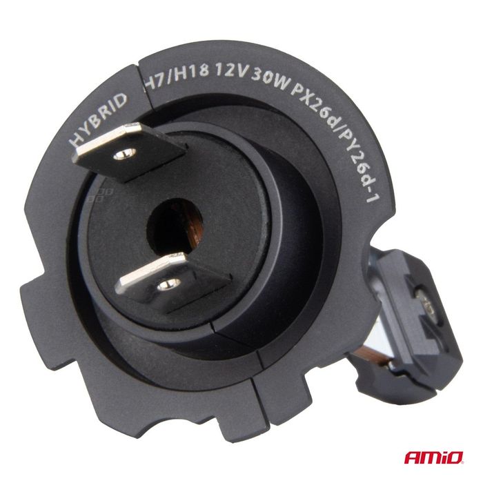 Led крушки за кола hybrid серия h7 h18 6000k canbus 60w amio-04115