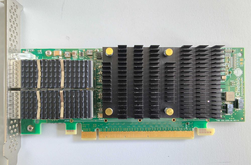 Chelsio T62100-LP-CR 100/50/25/10GbE DP QSFP28 PCIe NIC RDMA iWarp