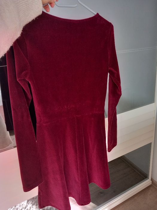 Рокля Defacto S, цвят бордо
