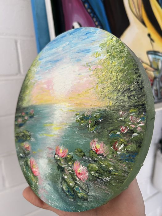 Картина маслом кувшинки