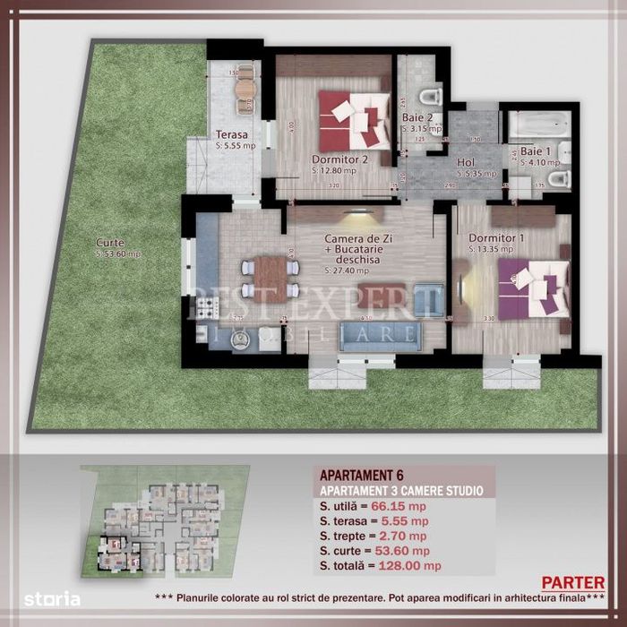 3 Camere | Gradina Proprie | Bloc Intim | Parcare Bonus la avans 45 %
