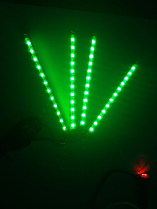 Kit interior LED 12 SMD RGB Cu Telecomanda, Controler Senzor De Sunet