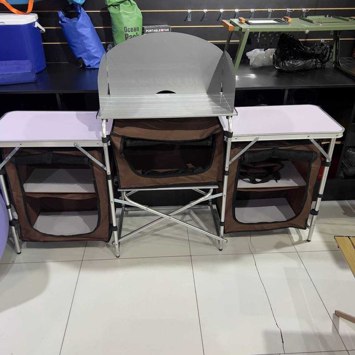 Кухня кемпинговая-174х52х79 см 13 кг Доставка бесплатно