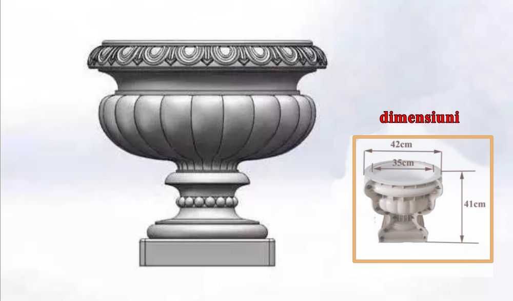 Mulaj matrita Ghivece Flori nu abs silicon pavaj