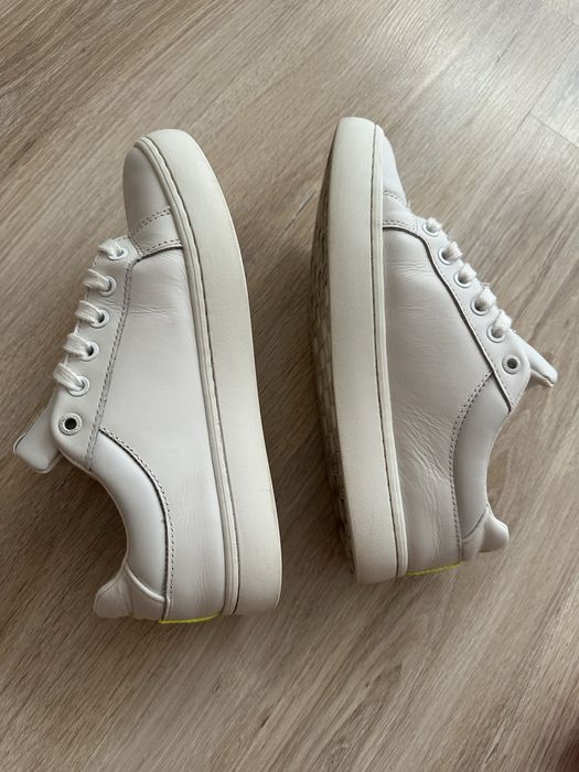 CALVIN KLEIN JEANS Кожени спортни обувки с лого