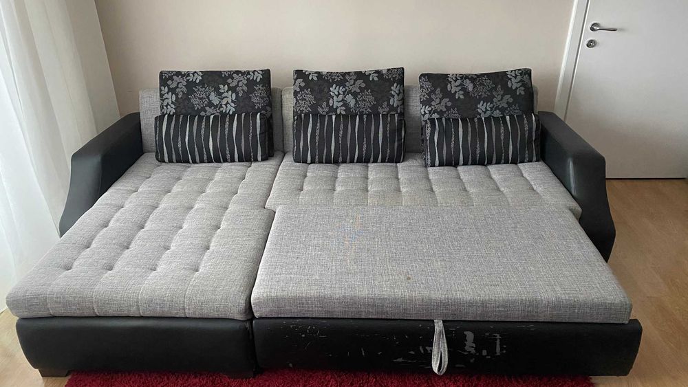 Coltar (canapea) extensibil cu masuta - pret fix