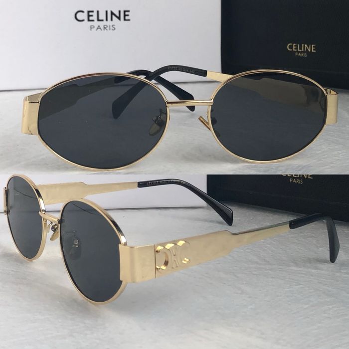 Дамски слънчеви очила кръгли овални елипса 2 цвята златни сребърни