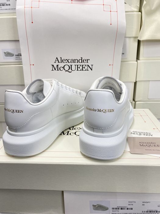 Alexander McQueen Made Italy Full Box 100% Piele Alb Marimi 36 37 38 39 40