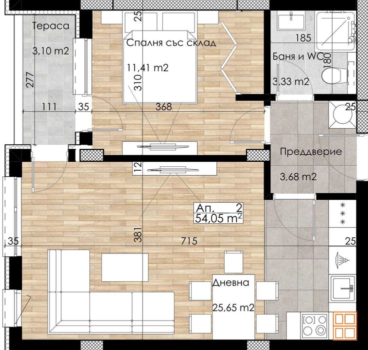 Продава се Двустаен апартамент в Пловдив, Остромила - 65 кв.м за 1356 €/кв.м - Снимка #6