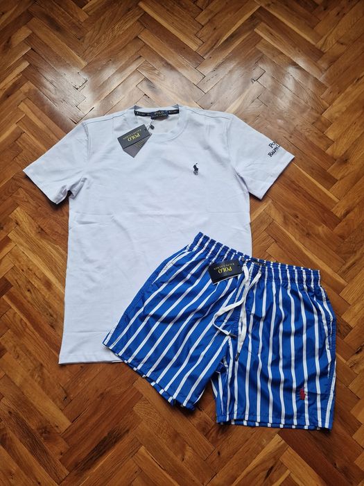 Страхотен мъжки сет тениска и бански шорти POLO RALPH LAUREN размер S M L XL 2XL