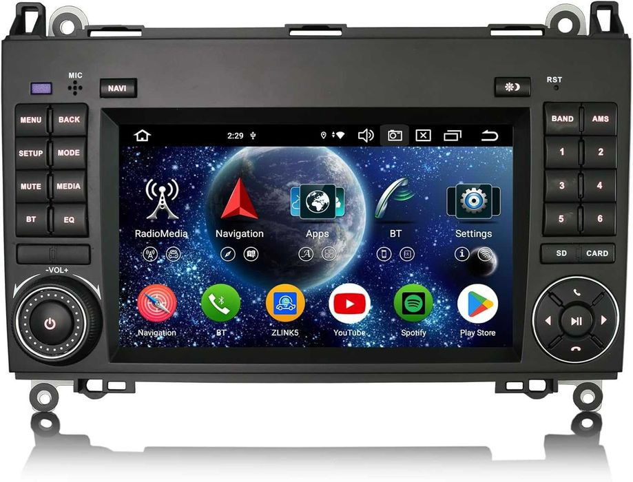 Navigatie Android 15 Mercedes Vito Viano Sprinter / VW Crafter Carplay