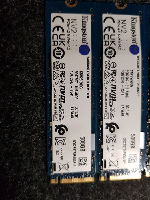 NOU SSD 500GB NVMe / 512GB SSD NVMe Gen4 Kingston NV2 Noi, bulk.