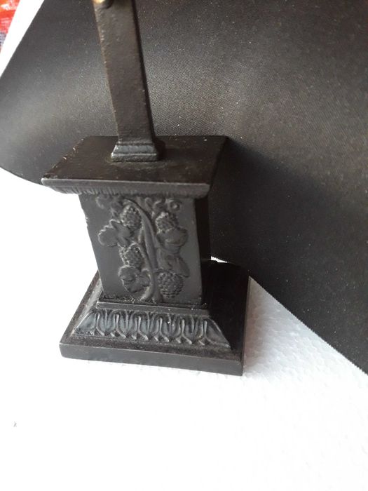 Statueta religioasa veche din metal cu patina originala