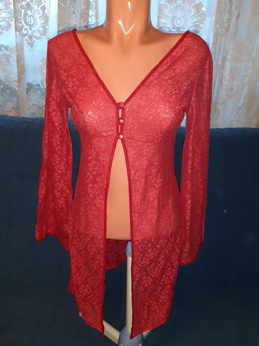 Caftan/kimono/halat plaja/noapte roșu NOU TRANSPORT GRATUIT