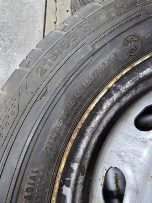 Jante T5 cu anvelope 215/65/16C vara CONTINENTAL