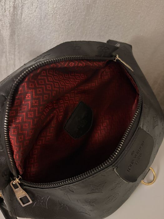 Geantă barbați crossbody neagră,model monogram geantă tip borsetă,neagră.