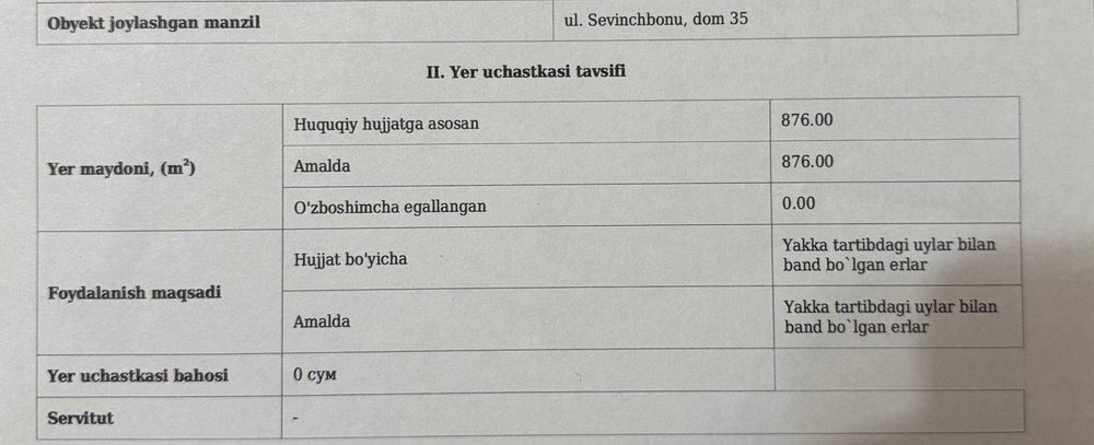 Продаётся инвестиционный участок под гостиницу Ж/К в центре Ташкента