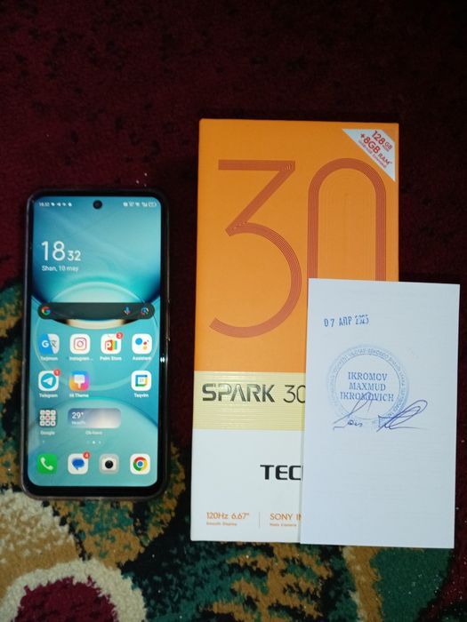 Tesno spark aybi yoq