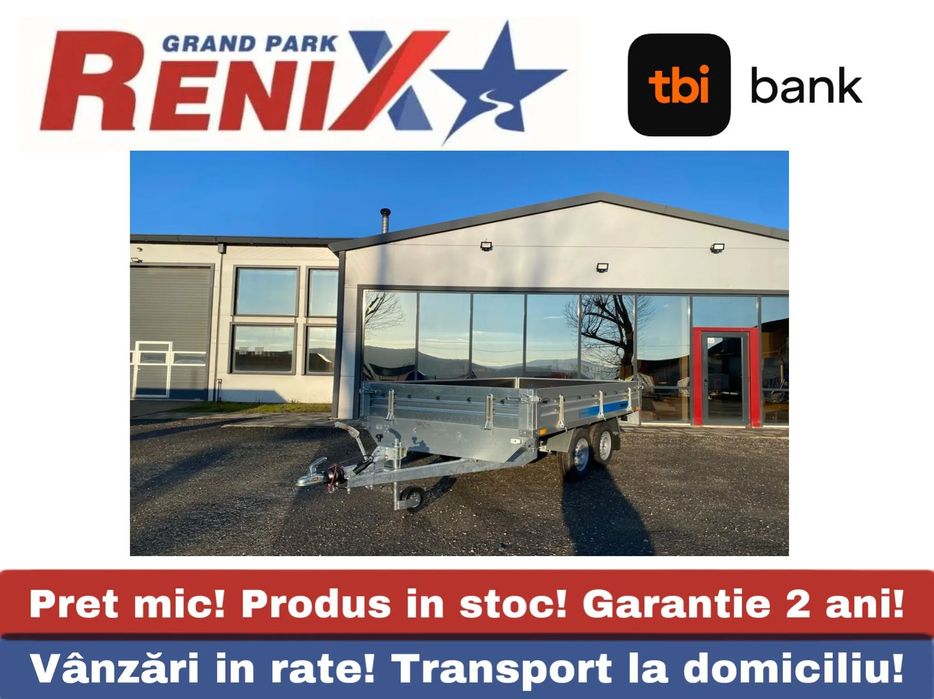 Faro Remorca Magicus Max 1500kg 3m/1.5m 2 axe Remorca cu sistem de franare si cu obloane detasabile