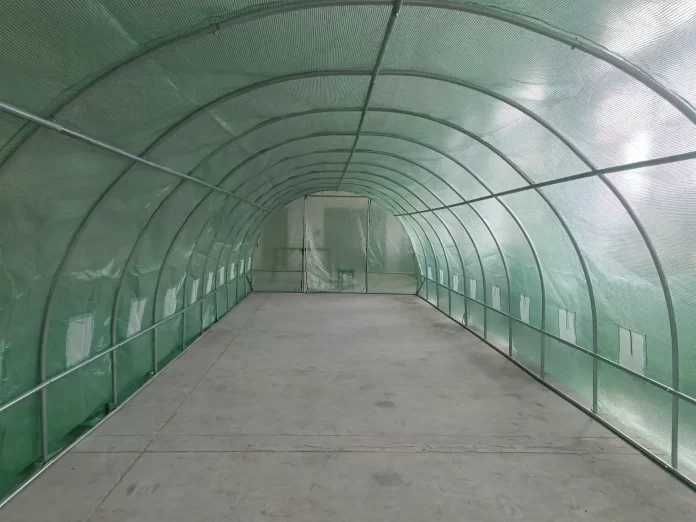 Solar de grădină 6x3x2m, polietilenă 180 g/m2, rezistentă la UV, țeavă 25 * 0.7mm