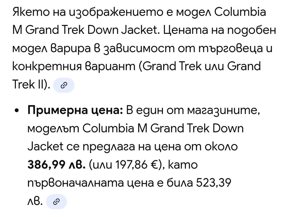 Columbia Grand Trek ll мъжко зимно яке