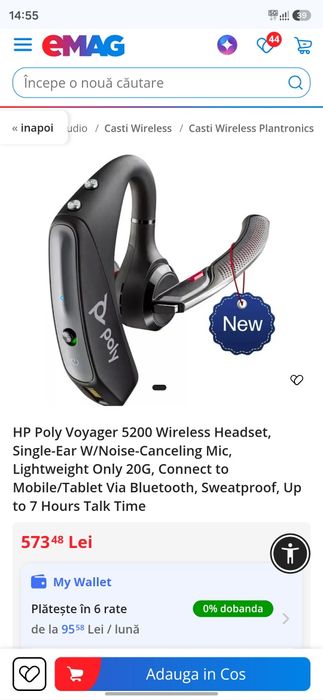 Casca Bluetooth Plantronics Voyager 5200