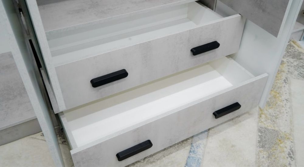 Шкаф гигант белый-серый