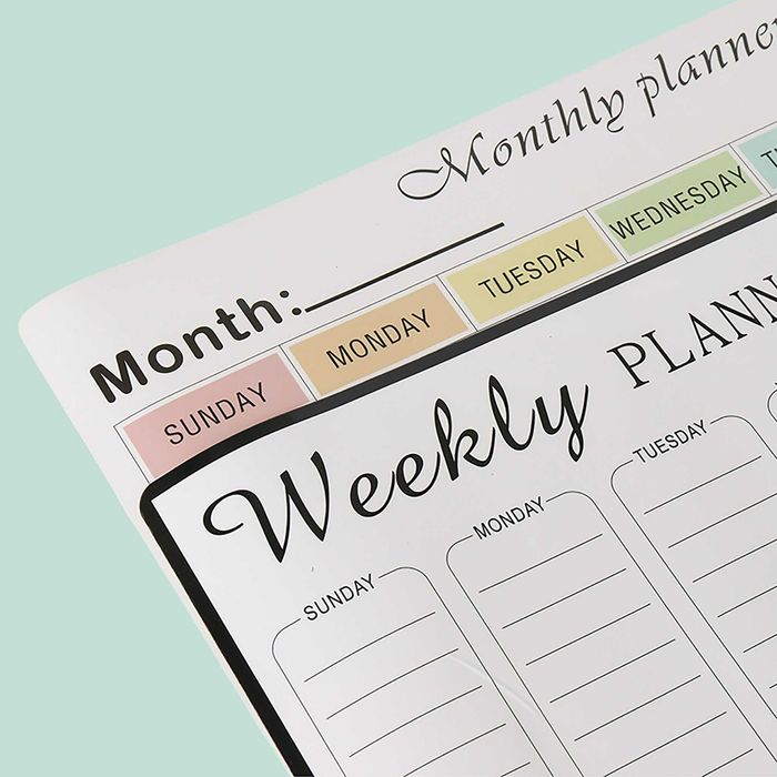 Set 2 table magnetice cu planificator saptamanal si lunar 30 x 42 cm