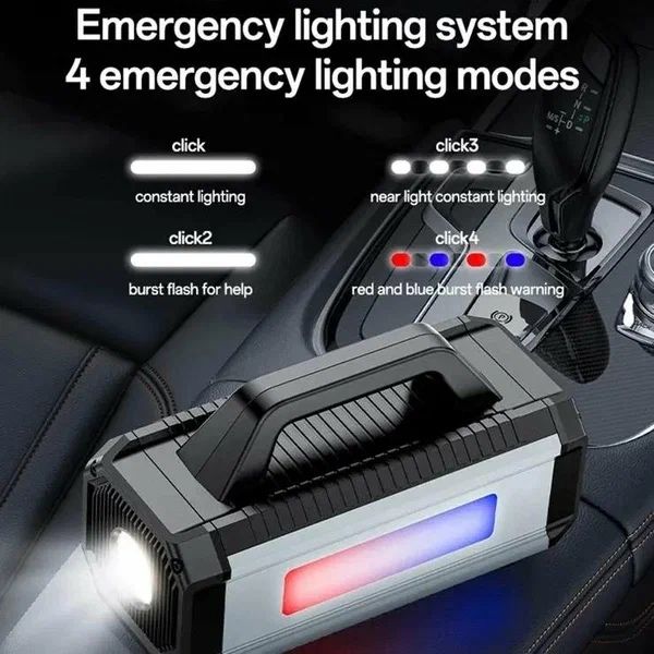 YESIDO VC13 5в1 — пусковое, компрессор 150 PSI, 10000 mAh