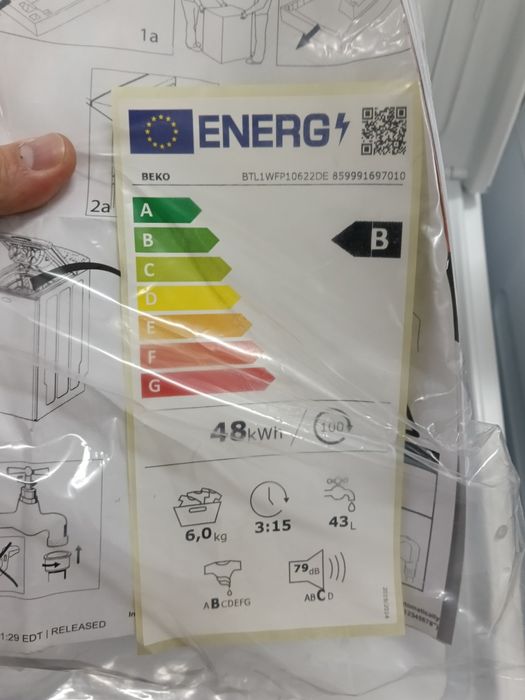 Mașină de spălat rufe verticala Beko (noua )