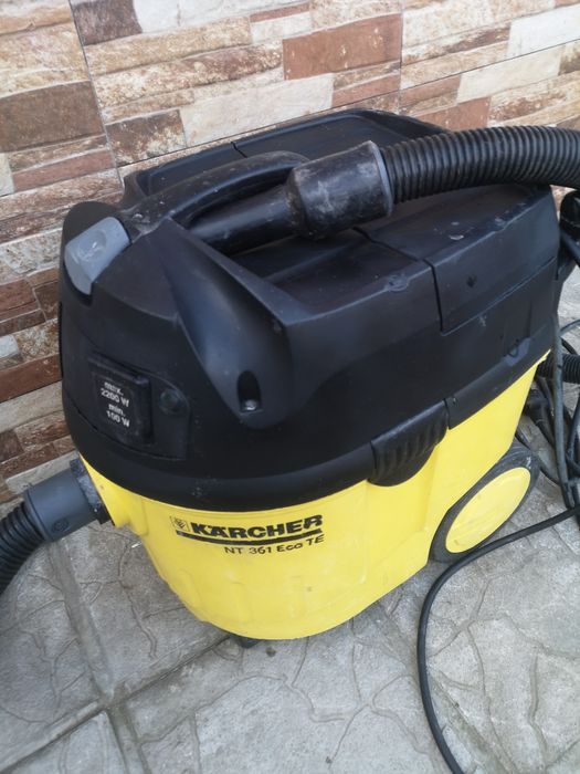 Прахосмукачка Karcher NT361eco 3600W 30L Контакт  Automatic Тупалка  Сухо Строителство Гипс Картон
