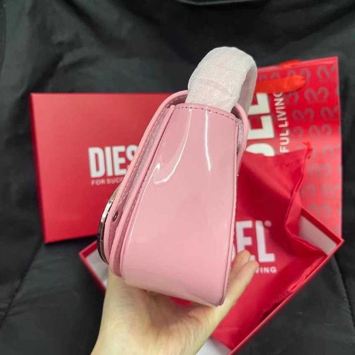 Geantă Diesel 1DR Roz din Piele Lăcuită