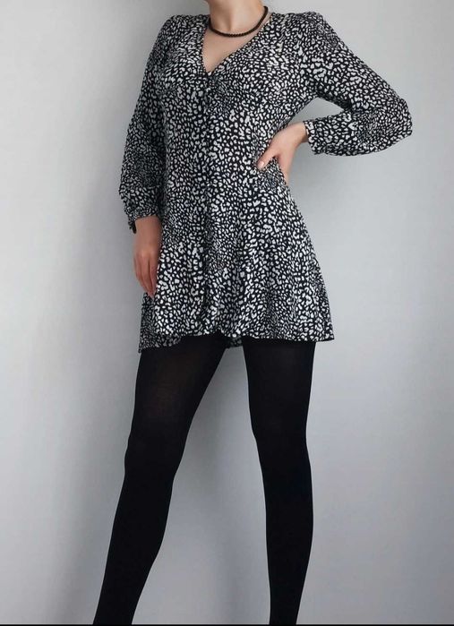 Rochie Zara cu print alb-negru