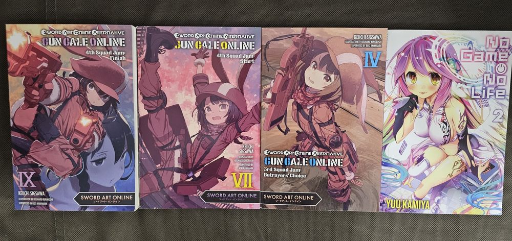 Различни видове манга, с фолиото нова неразопакована