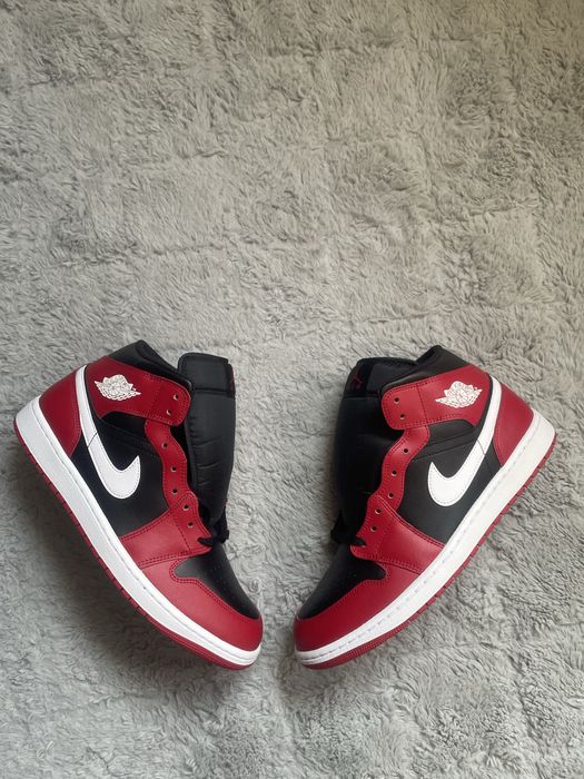 Nike Jordan 1 Mid Gym Red 2024 (nu adidas, off white)